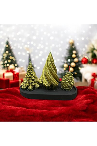 Store Σετ κεριών και δίσκων από πεύκο για την Πρωτοχρονιά