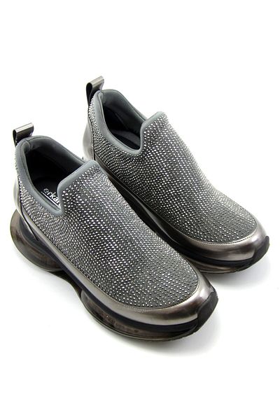 Erkan Saçmacı Pantofi casual Viviana Platinum Stone Stretch cu pană ascunsă