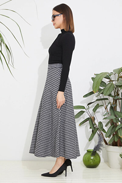 STYLE NİŞANTAŞI Жіноча спідниця з візерунком «гусяча лапка»