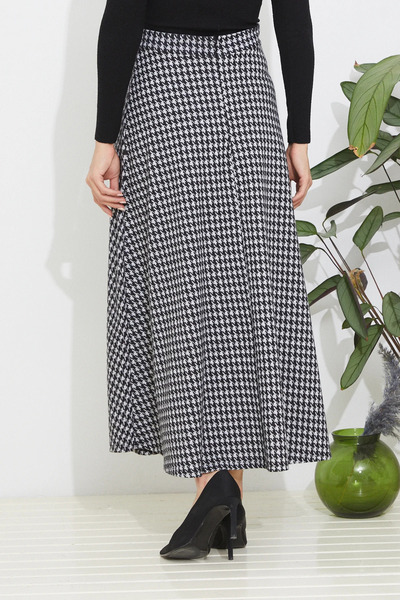 STYLE NİŞANTAŞI Жіноча спідниця з візерунком «гусяча лапка»