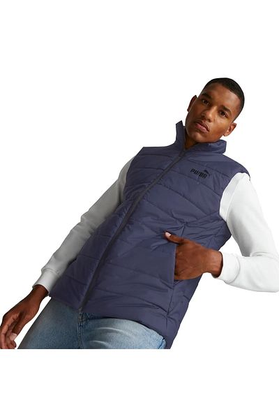 Puma Essential Padded Men's Casual Blue Sleeveless Sports Jacket 848939