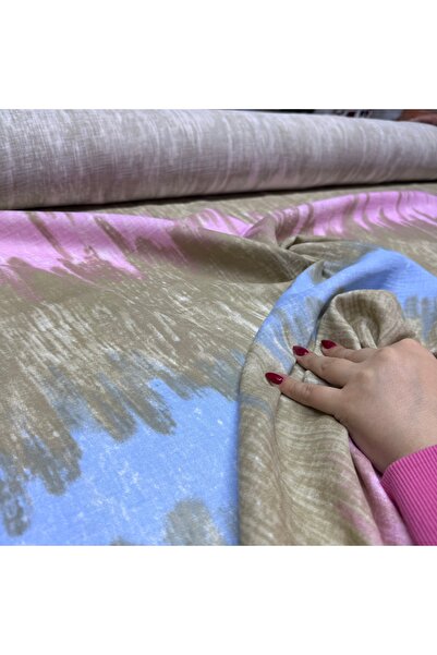 Yaren Ülker Müslin Kumaş Çift Katlı En 150 cm Batik Desenli İki Renk %100 Pam...
