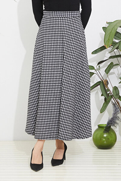 STYLE NİŞANTAŞI Жіноча спідниця з візерунком «гусяча лапка»