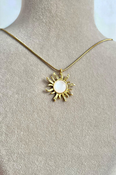 Alexis Carrel Vintage Opal Gold Renk Güneş Kolye