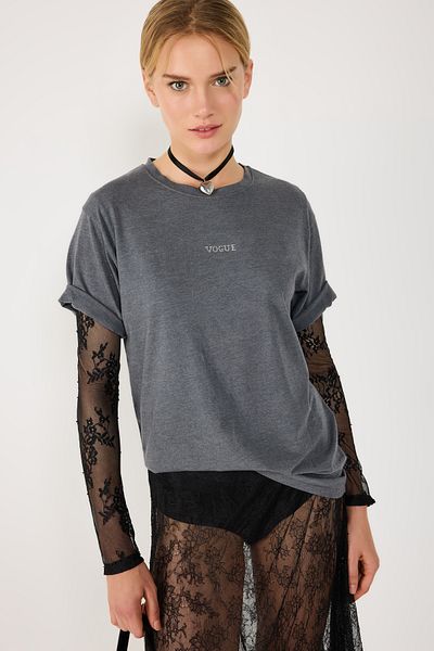 No Matter What Charcoal Acid Stone Round Neck Comfort Fit T-Shirt