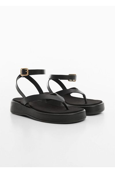 MANGO Woman Riemchensandalen mit Plateau