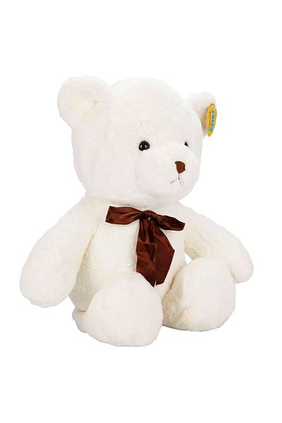 Sunman Cream Colored Plush Bear with Ribbon - 45 cm 47705