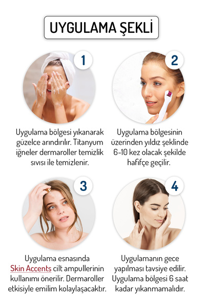 Dermablue 3in1 Dermaroller Değiştirilebilir 3 Başlıklı Titanyum Iğneli Derma Roller Seti