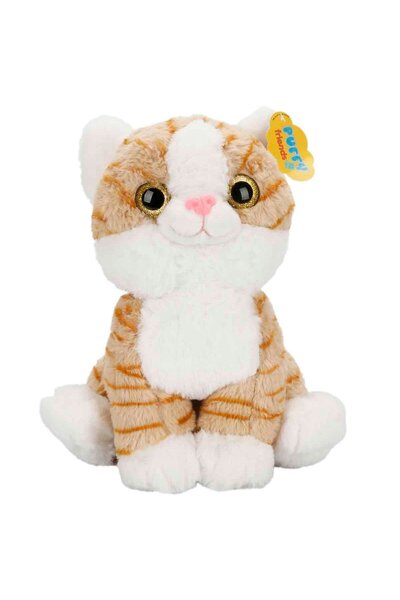 Sunman قطة قطيفة بلون كريمي - 30 سم، بدون شارب، موديل 47743