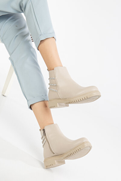 PLN SHOES Kadın Bot Soğuğa Dayanıklı Kaymaz Kauçuk Taban  Kışlık Bot