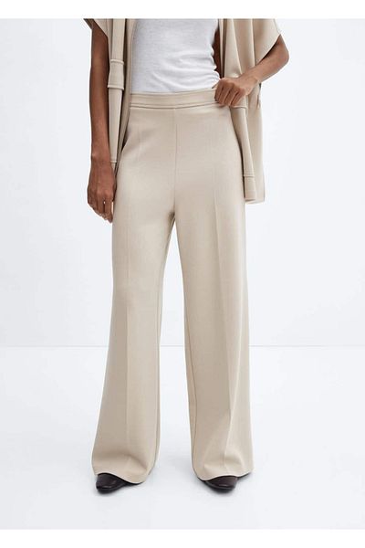 MANGO Woman High waisted wideleg pants