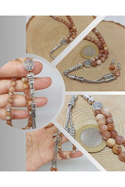 Yasamtohumu 6 мм сонячний камінь, 33-грананий чотки (2940)