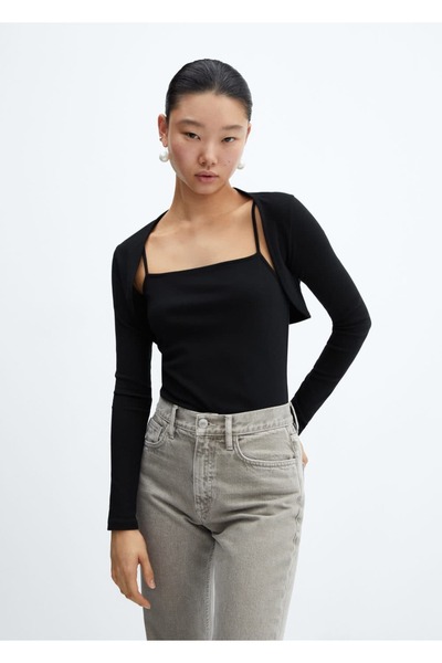 MANGO Woman Комплект памучна тениска и болеро