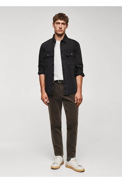 MANGO Man Slim Fit Micro Corduroy Trousers