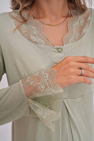 Mecit Pijama Σετ Πιτζάμες Εύκολης Θηλασμού, Μητρότητας & Μητρότητας, Βαμβάκι & Βισκόζη