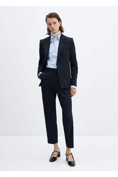MANGO Woman Straight cut fabric pants