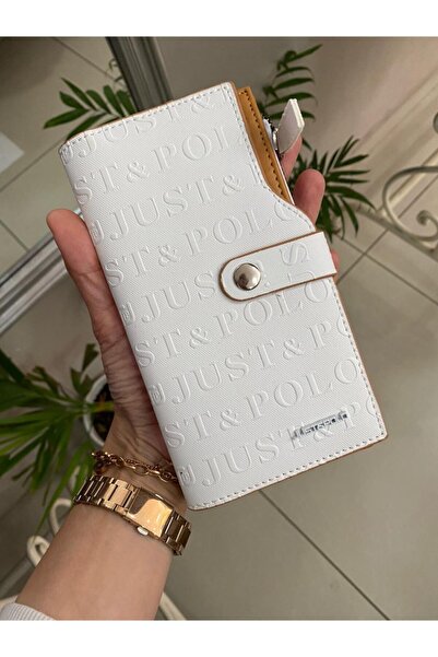 POLO BAG Women's Black 20 Card Capacity Embossed Printed Snap Fastener and Zi...