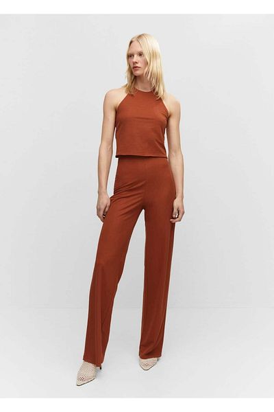 MANGO Woman Knitwear wideleg pants