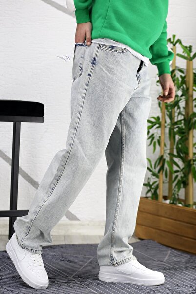 WAFRA Erkek Baggy Bol Kesim Kot Pantolon
