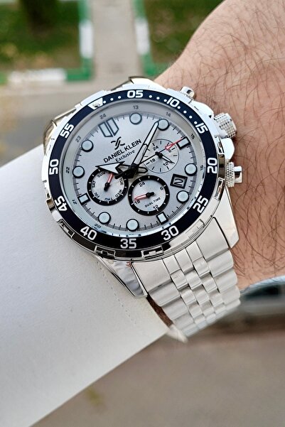 Daniel Klein Gümüş Renk 44 mm Fonksiyonlu Erkek Kol Saati