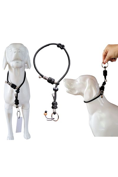 VSLT HANDMADE Dog Training Collar - with Stopper and Bogma, Training Dog Leash, Choke Collars