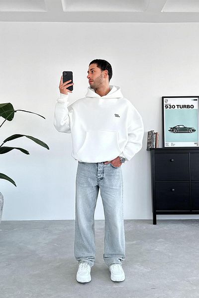 HAFKAGİYİM Λευκό Concept Oversize φούτερ