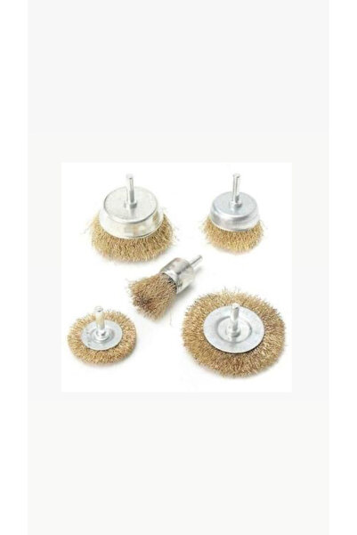 abnturk Σετ βούρτσας με σύρμα κίτρινο γκλίτερ 5 τεμαχίων Βούρτσα για κρόσσια