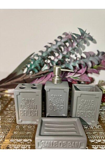 hediye 4 Pcs Ceramic Bathroom Set Sink Set Soap Dish Set