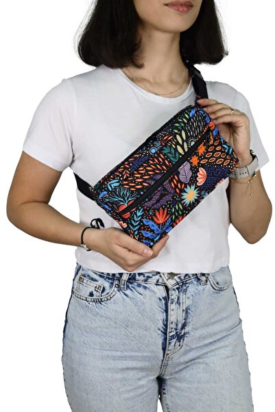 BUSRAKAZANCDESİGN Kadın Bel Ve Çapraz Omuz Çanta, Free Bag, Göğüs Seyahat Gün...