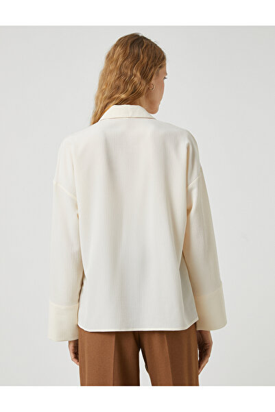 Koton Loose Cut Shirt Buttoned with Pockets