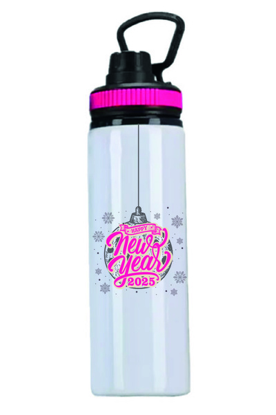 DKDZ SHOP New Year Printed Water Bottle - 850Mlt - 003