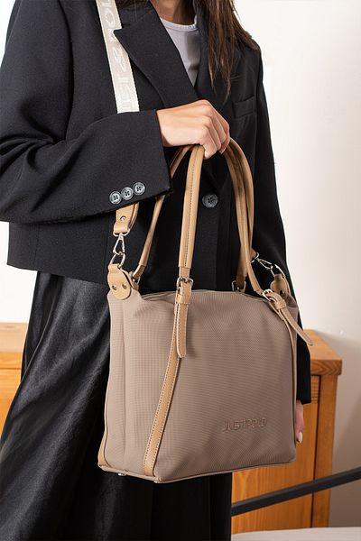 Lifonbag Just Polo of Colors Femei - Geantă de umăr din piele Lacos cu 3 compartimente