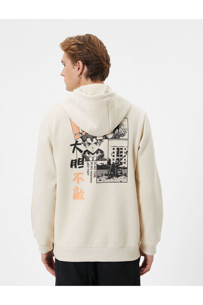 Koton Φούτερ με κουκούλα πίσω με στάμπα καγκουρό Λεπτομέρεια τσέπης