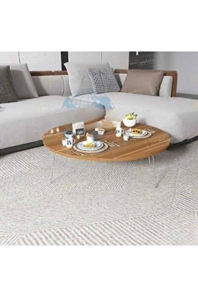 İLİNA Klasik Yuvarlak Katlanabilir Ayaklı Hamur Açma Yer Sofrası