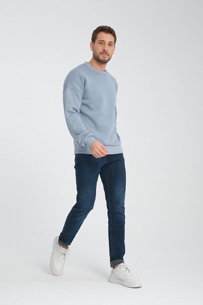 JBC Crew Neck Embroidered Oversize Raster Basic Men's Sweatshirt