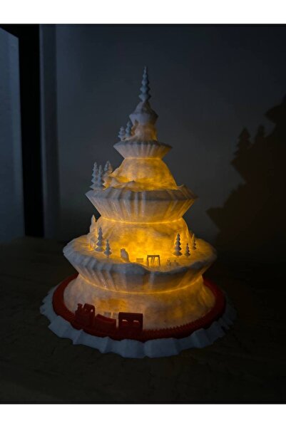 SİRİUS3D شجرة عيد الميلاد قرية ديكور Tealight شمعة حامل عيد الميلاد الحلي الز...