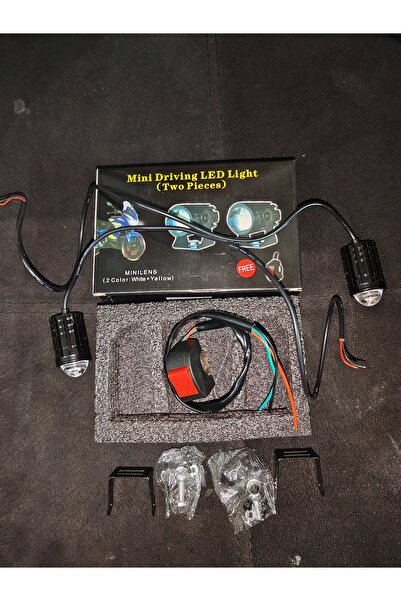 Volta Motorsiklet sis farı seti çifti beyaz ve sarı ışık olarak Çift Modlu dur