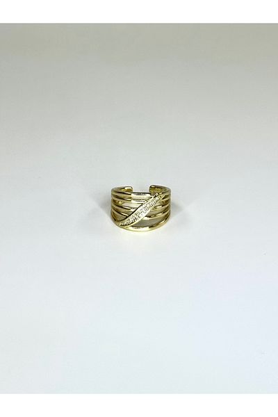 Store 316L Surgical Steel Leaf Ring - Gold Color, No Tarnish & Allergy Free Guaranteed