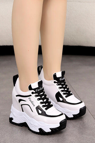 kajal ayakkabı Pantofi sport cu talpă înaltă cu șireturi OSLO