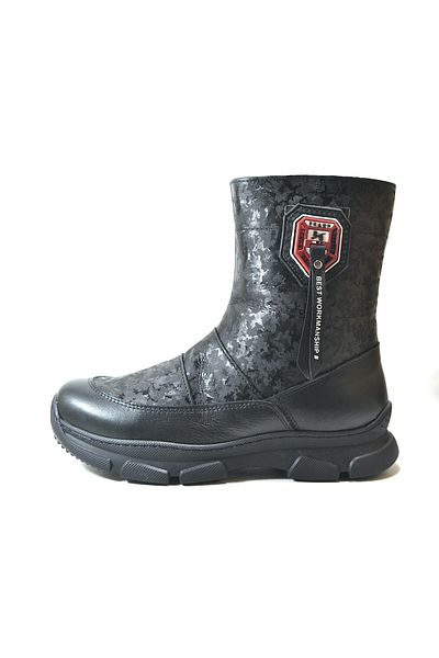Onlo Ayakkabı Onlo Shoes K.100 Γυναικείες μπότες από γνήσιο δέρμα με χοντρή σόλα Shearling