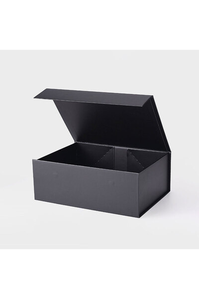 Home in Joy Hediye Kutusu Büyük L 33x25.5x11.5 cm Siyah Lamine Mıknatıslı Kapak