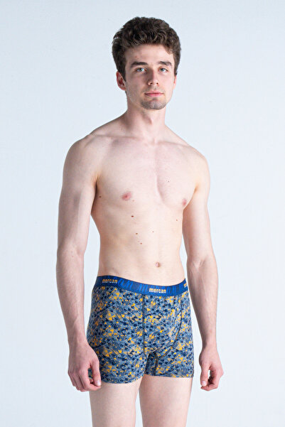 Mercan بوكسر رجالي منقوش من قطن الليكرا مرن ومطبوع - خطر