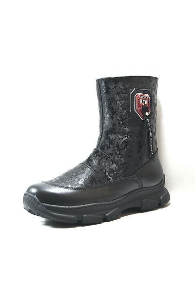 Onlo Ayakkabı Onlo Shoes K.100 Γυναικείες μπότες από γνήσιο δέρμα με χοντρή σόλα Shearling