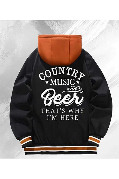Cardee Hooded Printed Unisex Jacket