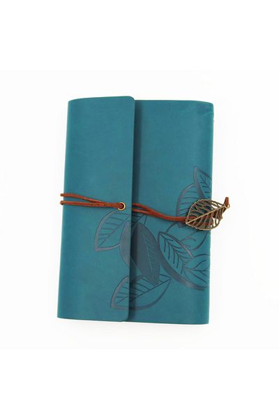 enyareshome Vegan Leather Cover Nostalgic Note Memory Book 80 Sheets A5 - Removable Page