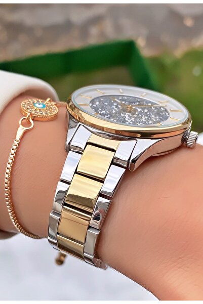 Daniel Klein Brand Yellow Silver Color Women's Wristwatch - Bracelet