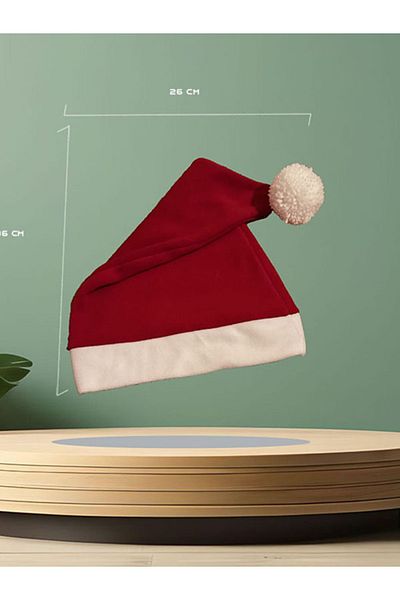 MODA رأس السنة الجديدة، قبعة عيد الميلاد، قبعة رأس السنة الجديدة، الصوف الأحمر، طرف بون بون