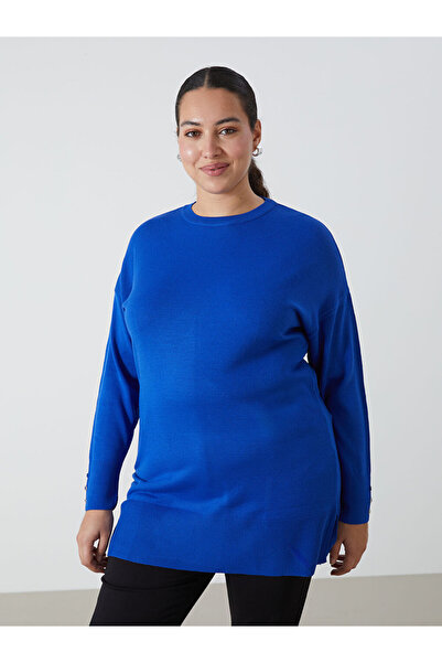 LC Waikiki Crew Neck Plain Long Sleeve Women's Knitwear Tunic