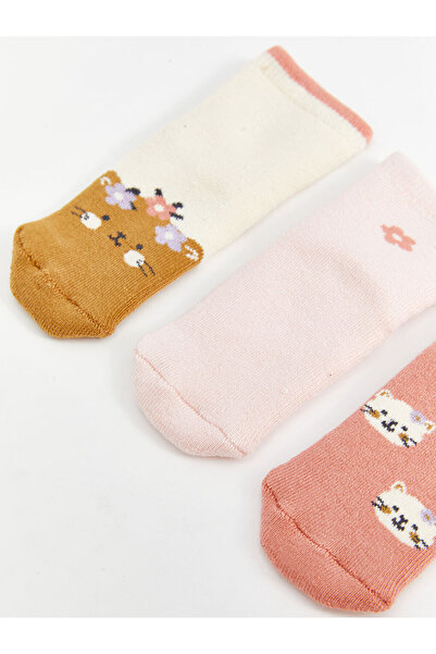 LC Waikiki Create Your Style from Uzg Store |   Printed Baby Girl Socks 3-Piece