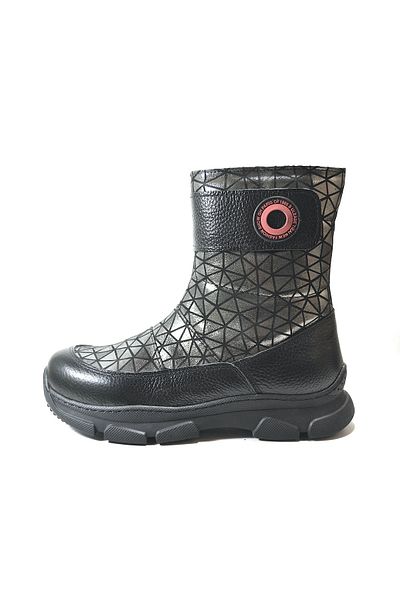 Onlo Ayakkabı Onlo Shoes K.101 Γυναικείες μπότες από γνήσιο δέρμα με χοντρή σόλα Shearling